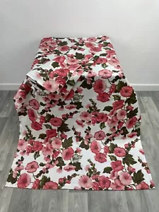 Retro Winfield Pair Pink Floral Curtains 45” W 72” D Vintage Fabric - Picture 1 of 7