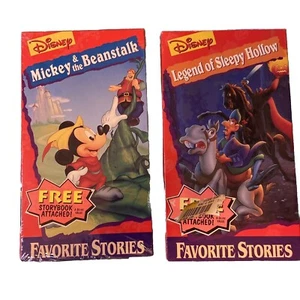 Disney Favorite Stories Mickey & The Beanstalk Legend Of Sleepy Hollow VHS NIP - Picture 1 of 11