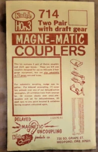 Kadee #714 Split Shank Plastic Couplers Black 2 Pair : HOn3 Scale - Picture 1 of 1