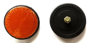 REFLECTORES REDONDOS DE BICICLETA DE COLECCIÓN PROTECTOR TRASERO NARANJA BICICLETA CLÁSICO - 1 pieza - Imagen 1 de 3