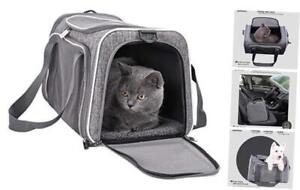  Top Load Cat Carrier Bag for Medium Cats and Small Dogs. Airline Grey