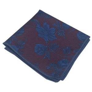 Kastanienbraun mit blauem Blumentaschenquadrat - Bild 1 von 1