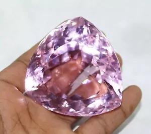 Certified 1001.35 Ct Natural Pink Topaz Trillion Cut AAA+ Loose Gemstone - Picture 1 of 10