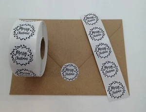 100 pegatinas etiquetas de Navidad tarjetas de Feliz Navidad regalos 5 - Imagen 1 de 2