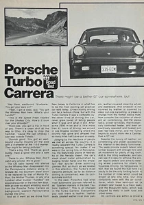 1976 Road Test Porsche Turbo Carrera 5 Pages Pics Specs Info - Picture 1 of 4
