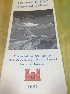 Folleto de la presa de Bonneville 1965 - Oregon / Washington - Cuerpo de Ingenieros de Portland - Imagen 1 de 5
