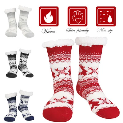 Calcetines Deportivos Forrados Térmicos para Hombre y Mujer, Gruesos Difusos Cálidos Invierno Antideslizantes  Foto 1 de 4