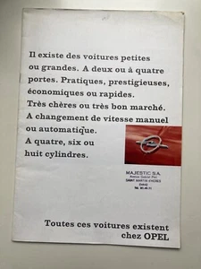 Vintage brochure sales catalogue de vente prospectus Opel toute voitures FR - Picture 1 of 12