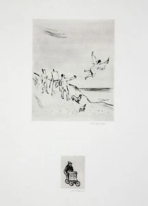 ARNO MOHR - Strandengel - Radierung - 1994 - Picture 1 of 2