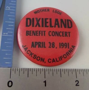 De colección (Mother Lode Dixieland Benefit Concert 1991 Jackson CA) Botón/Pin Back. - Imagen 1 de 2