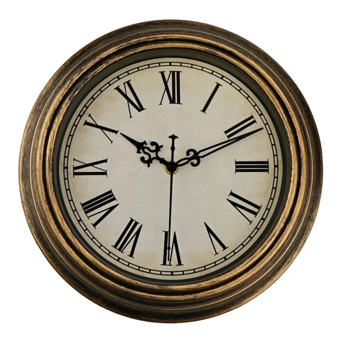 DIYZON Vintage Wall Clock, 12'' Retro Silent Non Ticking Classic Clocks, Roma Cover