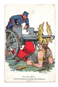 War Satire GERMANIA Overturned By The 75mm Cannon - Picture 1 of 2