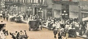c1910 Des Moines, Kirkwood Cafe, Reed Hurlbut Drugstore, Lyric Theatre, Downtown - Bild 1 von 5