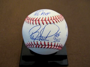 BARRY LARKIN HOF 2012 CINCINNATI REDS STAT SIGNED AUTO ONL BASEBALL JSA BEAUTY 3 - Picture 1 of 5