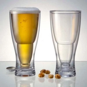 HOPSY-TURVY Upside Down Acryl Bierglas, 2/Pack - Bild 1 von 4