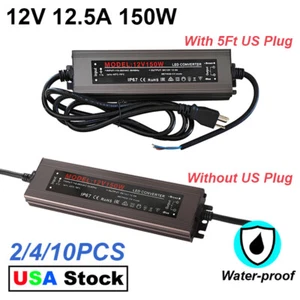 DC12V 150W LED Transformer Power Supply Adaptor IP67 Waterproof Led Light Driver - Picture 1 of 14