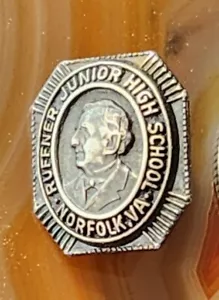 RUFFNER JUNIOR HIGH SCHOOL - NORFOLK, VA STERLING SILVER - PIN - Picture 1 of 5