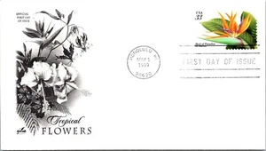 FDC 1999 SC #3310 Artcraft, Birds Of Paradise - Honolulu, Hi - Single - J2315 - Picture 1 of 2