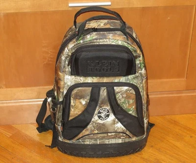 Klein Tools Tradesman Pro Camo 39-Pocket Backpack Tool Bag (VN 57743) 20"x14"x7" - Image 1 of 4