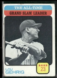 1973 Topps #472 Der Allzeit-Grand-Slam-Leader – Lou Gehrig (niedrige Klasse) - Bild 1 von 2