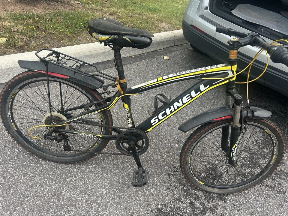 Bicicleta de montaña rápida 24" para hombre - negra/amarilla Foto 1 de 1