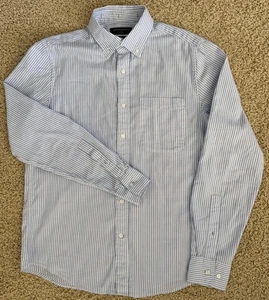 Men’s Banana Republic Blue White Striped Oxford Button Down Shirt Size S - Picture 1 of 5