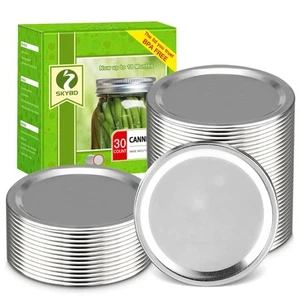 30-Count, Wide Mouth Canning Lids for Ball, Kerr Jars - Split-Type Metal Maso... - Picture 1 of 7