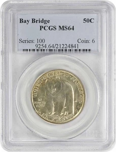 1936-S Bay Bridge Commemorative Silver  Half MS64 PCGS - Picture 1 of 4
