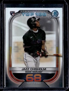 2021 Bowman Jazz Chisholm Chrome Bowman Scouts Top 100 Rookie - Picture 1 of 2