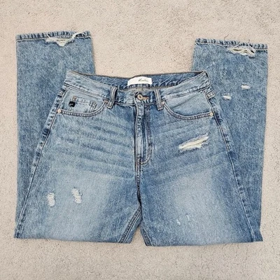 KanCan | прямые искусственно состаренные легкие вареные джинсы из денима, женские 7/27 - Изображение 1 из 4