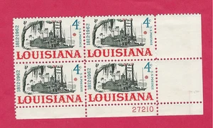 US Scott # 1197 LOUISIANA STATEHOOD 4¢ Plate BLCK 4  1962  MNH  27210LR - Picture 1 of 2