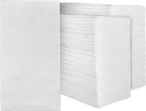 Premium White Napkins, 1/8 Fold Dinner Napkin, Super Value Pack 400 Count - Picture 1 of 6