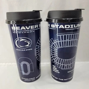 Tazas de recuerdo de fútbol americano Penn State (PSU) Beaver Stadium Nittany Lions azules - Imagen 1 de 7