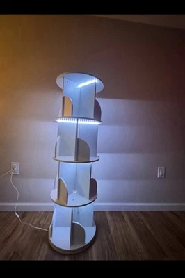 Estantería Giratoria 360 Expositor 4 Niveles Estantería de Almacenamiento Foto 1 de 2