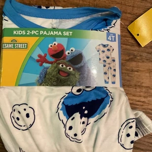 Sesamstraße Krümelmonster Kleinkind Figur Pyjama Set Größe 4T - Bild 1 von 3