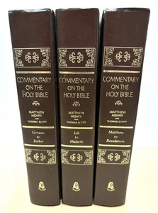 Commentary on the Holy Bible Books 1979 Matthew Henry & Thomas Scott 3 Volumes - Picture 1 of 5