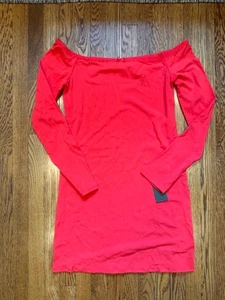 Wild Fable Dress Long Sleeve Off the Shoulder Shirt Red Womens Size L - Picture 1 of 6