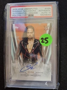 2020 Topps WWE Undisputed Shinsuke Nakamura Autograph Auto 31/99 Orange PSA Auth - Bild 1 von 3