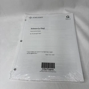 SONLIGHT SCIENCE (4-Day) Extra Activity Sheets Level G Ages 11-13 Grades 6-8 - Picture 1 of 4