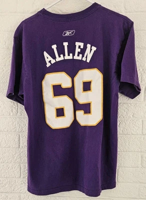 Camiseta Reebok NFL Jared Allen #69 Minnesota Vikings Para Hombre L Salón de la Fama Púrpura  Foto 1 de 4