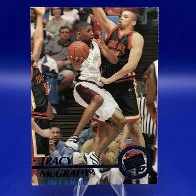 Pase de prensa 1997 baloncesto Tracy McGrady Blue Torquers #8 novato radiocontrol Raptors patio Foto 1 de 3