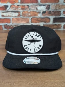 Love Fast Surf Slow Novelty Rope Hat Snap Back - Picture 1 of 3