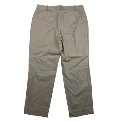 Pantalones chinos Talbots caqui frente plano 10 tobillo pierna recta rayón nailon elástico Foto 1 de 4