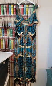 EUC One World Boho Hippie Nieten Maxikleid XL - Bild 1 von 4