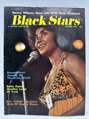 Black Stars Magazine October 1974- Nancy Wilson Cover- RARE Double Cover - VG - Image 1 of 4
