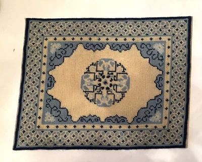 Кукольный домик миниатюрный ремесленник сделал вышивка ковер 10 1/2 «x 8 1/4» - Изображение 1 из 4
