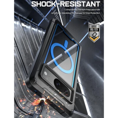 Poetic Guardian MagPro Case for Google Pixel 8 Built-in-Screen Protector Blue - Image 1 of 4