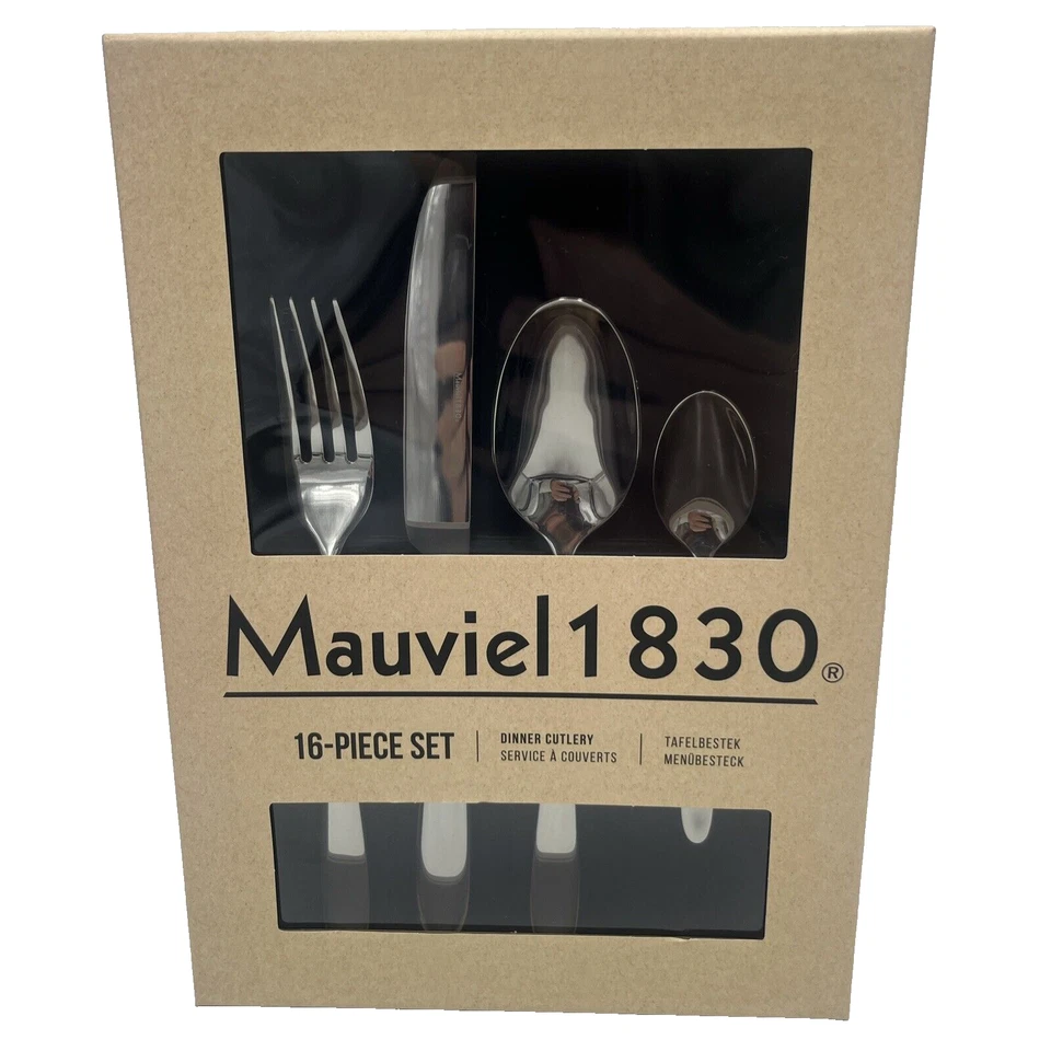 Mauviel 1830 Besteck 16-teiliges Set Brandneu in Box Edelstahl UVP 110£ ✅⭐️ - Bild 1 von 4