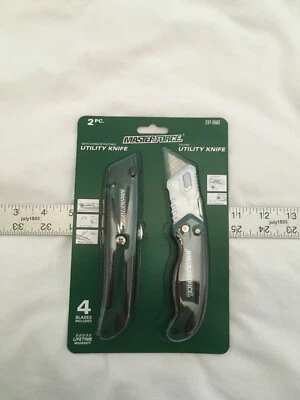 (2) NOVAS facas utilitárias Masterforce - 1 dobrável + 1 troca rápida retrátil - Imagem 1 de 4
