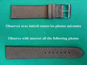20 mm CONFORTABLE SOLIDE ET SOUPLE BRACELET AGNEAU VÉRITABLE MARRON "KAKI" COUSU - Imagen 1 de 13